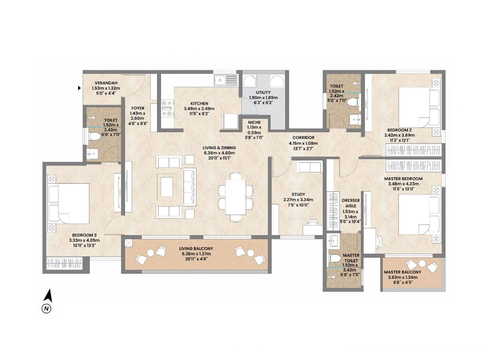 Mahindra Zen Apartments at Singasandra Manipal County, Bangalore